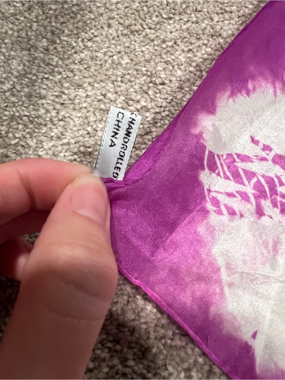 Vintage Tie-dye Silk Scarf - Picture 3 of 4